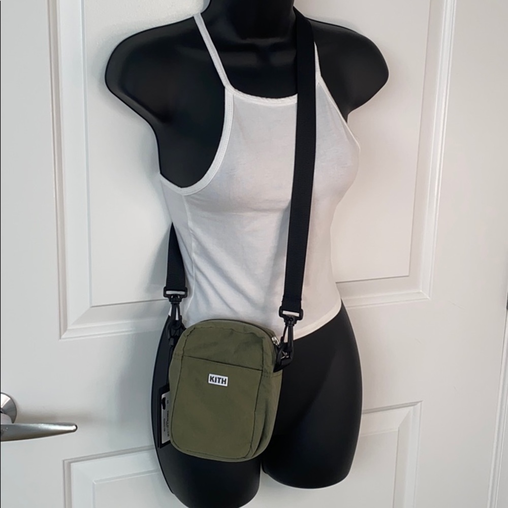 Kith unisex Quilted crossbody- olive. New.